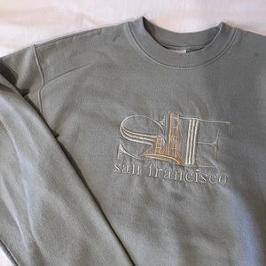 super cute mint/light sage green san francisco hoodie!